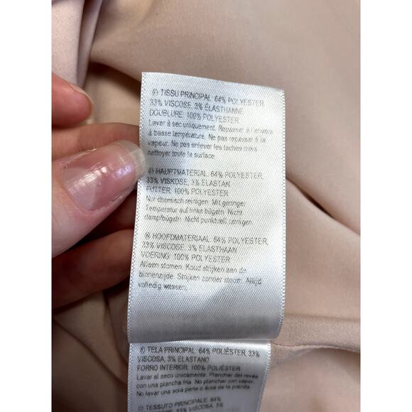 L.K. BENNETT Sissi Asymmetric Neck Knee Length Sheath Dress Pink/nude - Picture 10 of 13